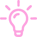 A pink lightbulb