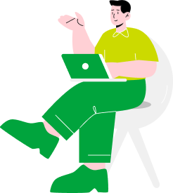 An image of a person sitting